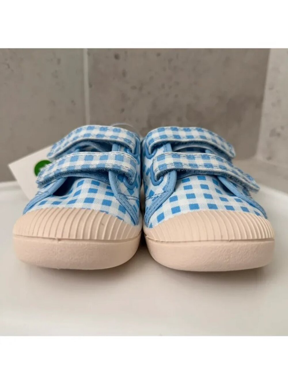 Cat & Jack Gingham Velcro Sneakers Size 10 Toddler
